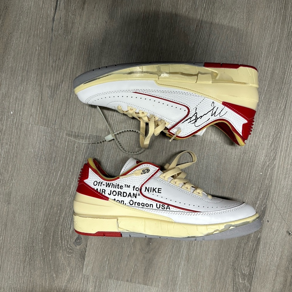 Jordan 2 Retro Low SP Off-White White Red Men's - DJ4375-106 - US